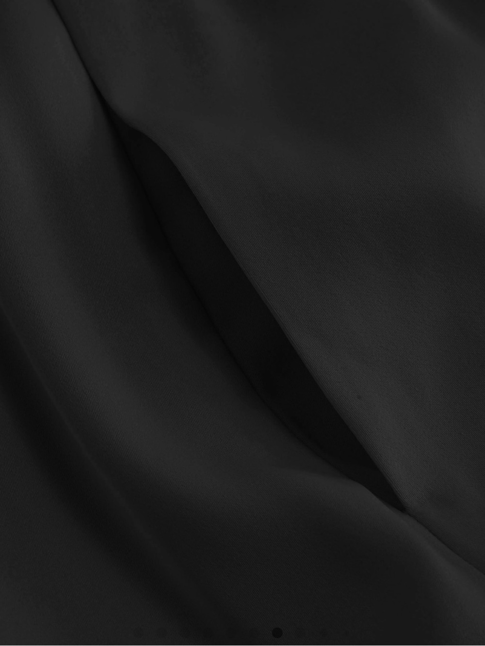 Cider Mid-Rise Wide Leg Satin Pants - Black - Picture 4 of 15
